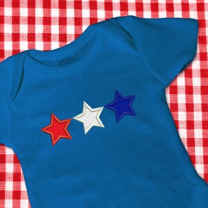 Star Trio Applique Embroidery Design