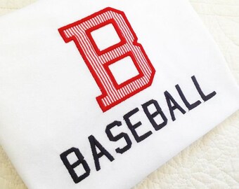 B is for Baseball Applique Embroidery Design
