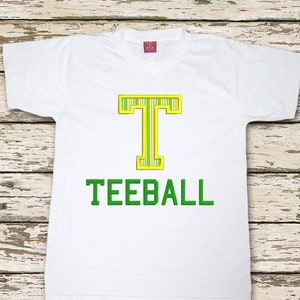 T is for Teeball Applique Embroidery Design