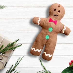 Gingerbread Boy Peluche dans le Hoop ITH Embroidery Design