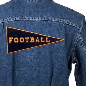 Football Pennant Flag Applique Embroidery Design