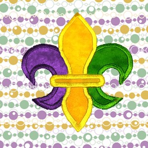 Fleur de Lis Applique Embroidery Design