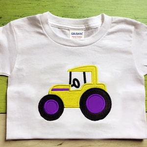 Farm Tractor Applique Embroidery Design