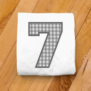 Varsity Number 7 Applique Embroidery File