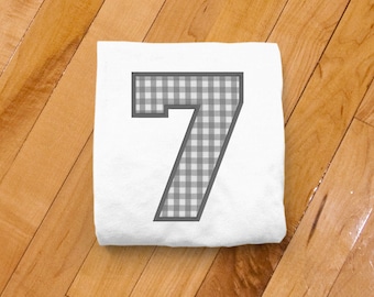 Varsity Number 7 Applique Embroidery File