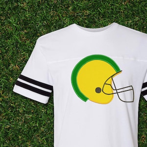 Football 2-Color Helmet Applique Embroidery Design