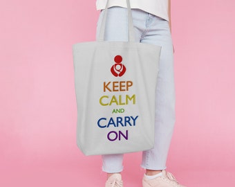 Babywearing Keep Calm and Carry On Embroidery Design