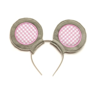 Mouse Costume Ears ITH Headband Slider Applique Embroidery Design
