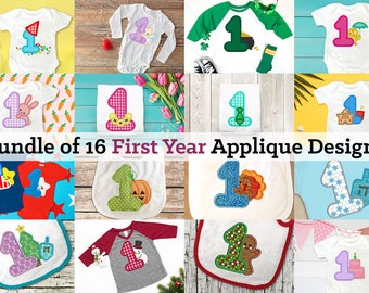 Baby Year of Firsts Collection 1 Applique Embroidery Bundle