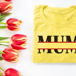 Mum Split Embroidery Design