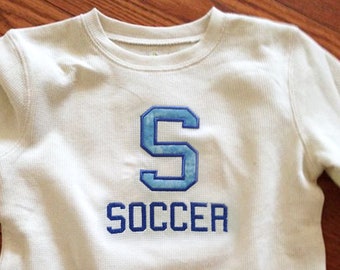 S is for Soccer Applique Embroidery Design