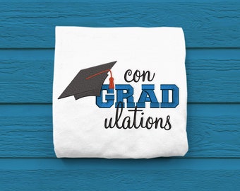 Con-GRAD-ulations Graduation Embroidery Design File