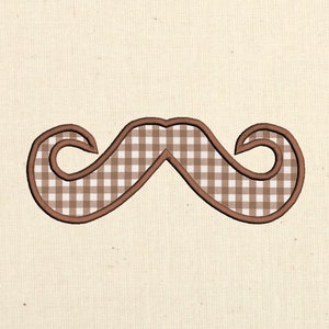 Moustache Applique Embroidery Design