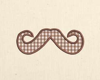 Moustache Applique Embroidery Design