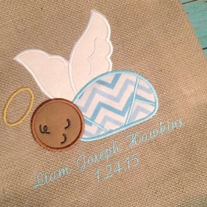 Angel Baby Applique Embroidery Design