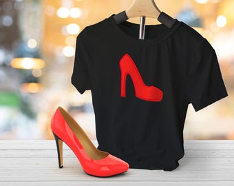 High Heel Pump Applique Embroidery Design