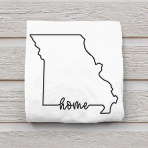 Missouri Home State Outline Embroidery Design