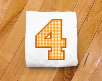 Varsity Number 4 Applique Embroidery File