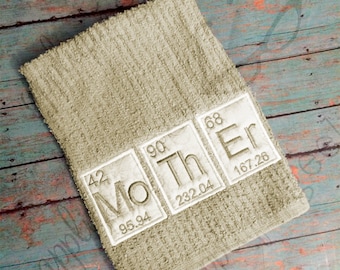 Periodic Table Mother Applique Embroidery Design