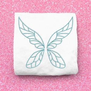 Fairy Wings Outline Embroidery Design