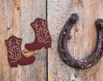 Fancy Western Boot ITH Feltie Applique Embroidery File