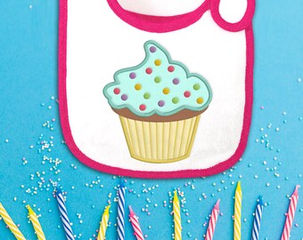 Cupcake with Sprinkles Applique Embroidery Design