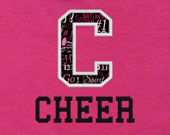 C is for Cheer Applique Embroidery Design