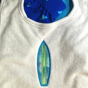 Surfboard Applique Embroidery Design