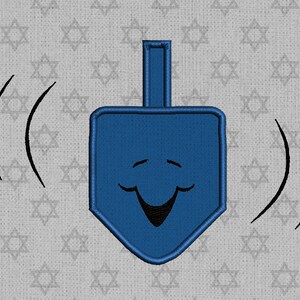 Happy Hanukkah Dreidel Applique Embroidery Design