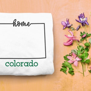 Colorado Home State Outline Embroidery Design