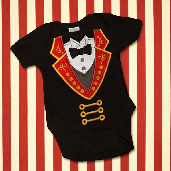 Circus Ringmaster Coat and Tuxedo Applique Embroidery Design