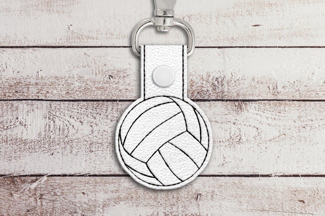 Volleyball ITH Key Fob Applique Embroidery File Etsy