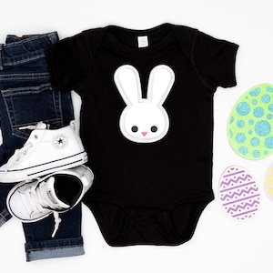 Minimal Bunny Face Applique Embroidery File