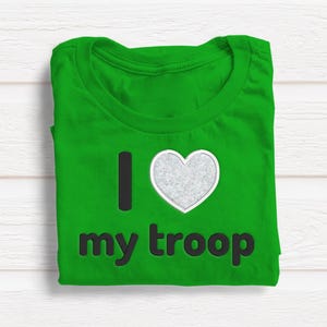 I Heart My Troop Applique Embroidery File