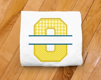 Varsity Letter O Split Applique Embroidery File