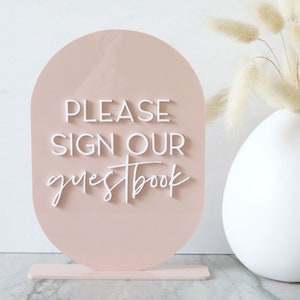 acrylic oval arch please sign our guestbook sign | acrylic wedding sign | wedding decor | arched | reception | acrylic | table | card table