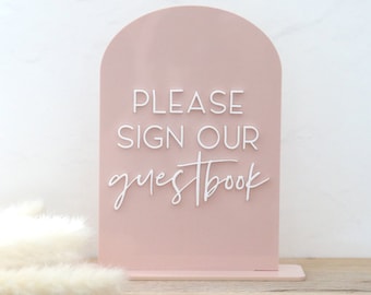 acrylic arch guestbook sign | acrylic wedding sign | wedding decor | arched | wedding reception | acrylic | gift table | card table | book