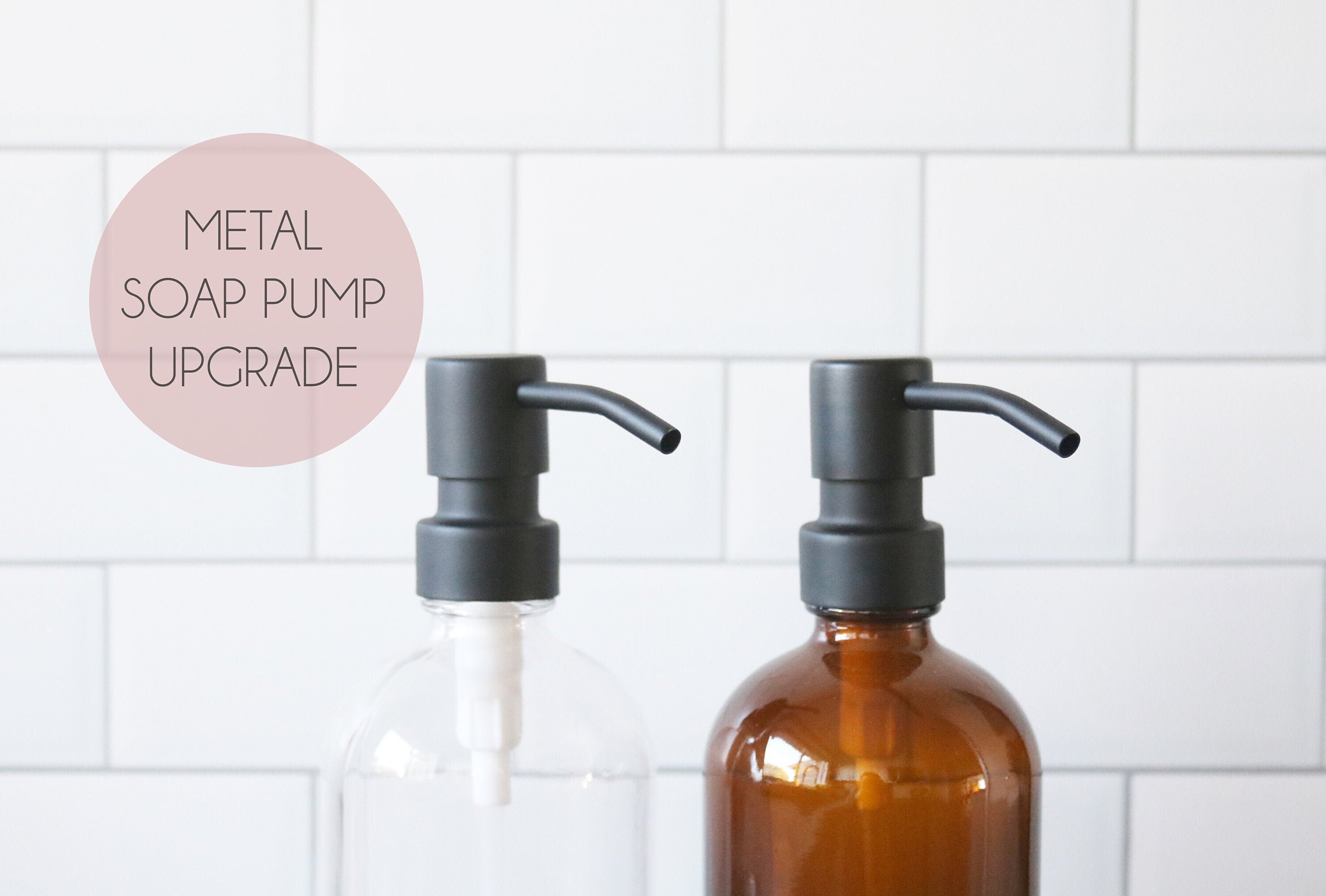 one BLACK metal soap dispenser pump upgrade | farmhouse kitchen | mod…