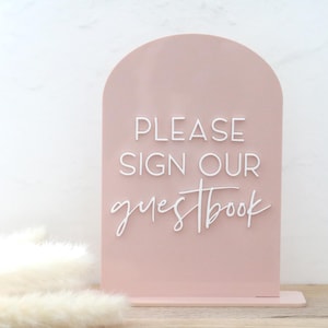 acrylic arch guestbook sign | acrylic wedding sign | wedding decor | arched | wedding reception | acrylic | gift table | card table | book