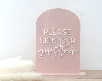 acrylic arch guestbook sign | acrylic wedding sign | wedding decor | arched | wedding reception | acrylic | gift table | card table | book