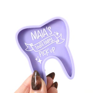 custom tooth fairy pick up tray | tooth fairy dish |  tooth holder | tooth box | tooth fairy money | personalized | my first tooth