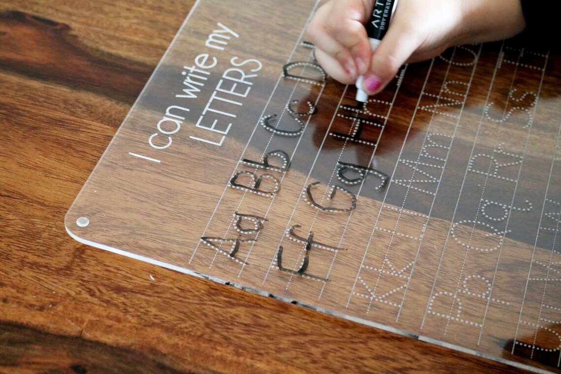 I can write my letters board dry erase acrylic alphabet Etsy