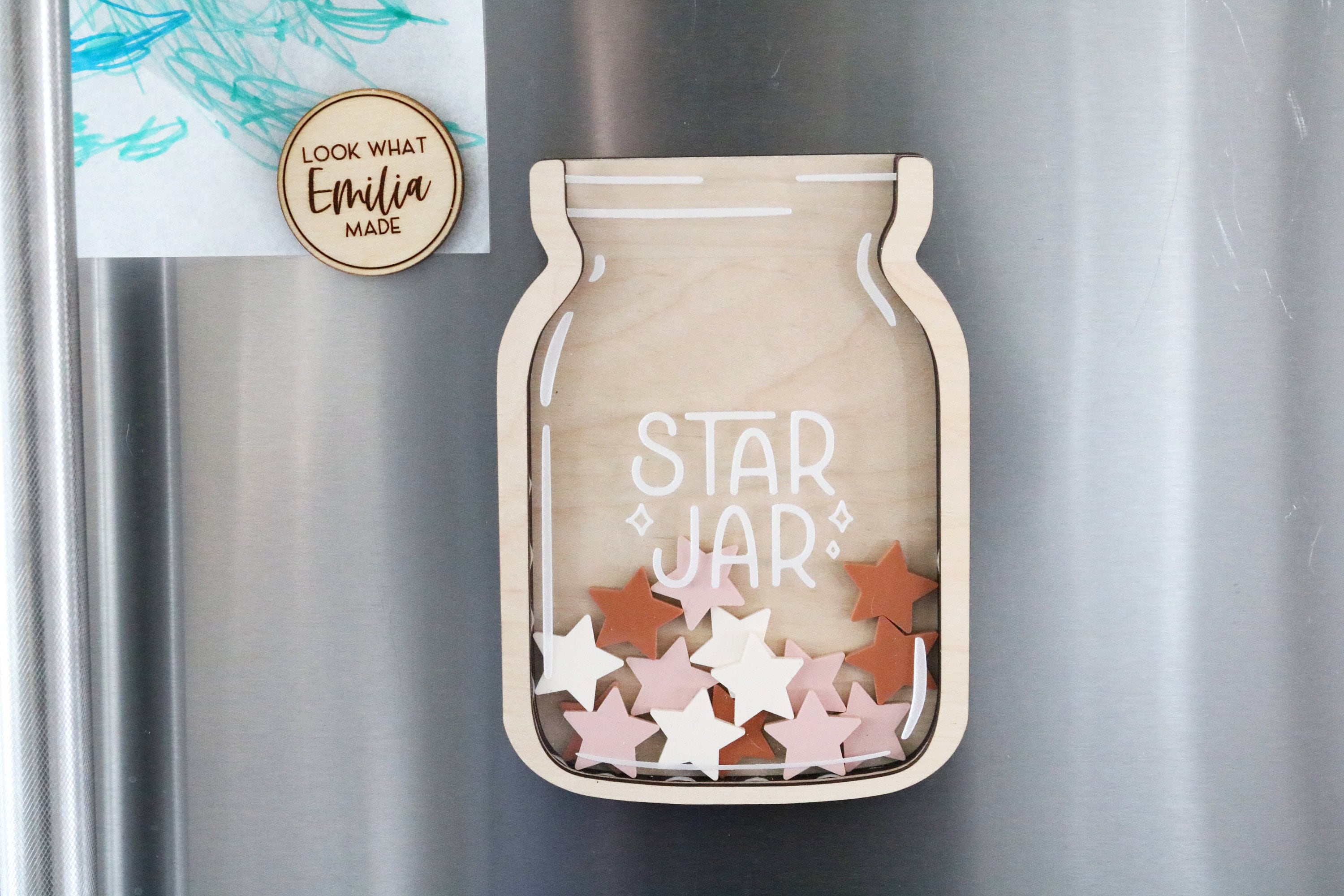 Magnetic Super Star Rewards Jar - Classroom Behavior Management System With 64 Colorful Stars