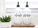 HANDS + DISHES | calligraphy clear soap dispenser set | farmhouse kitchen | modern kitchen | industrial kitchen | kitchen decor 