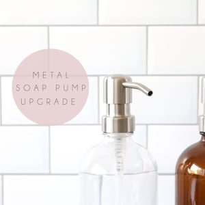 one SILVER metal soap dispenser pump upgrade | farmhouse kitchen | modern kitchen | industrial kitchen | kitchen decor