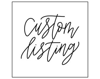 CUSTOM LISTING FOR Elena