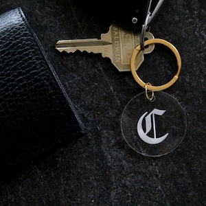 custom initial keychain | letter keychain | gothic letter keychain | old english keychain | personalized | gift | backpack | key chain