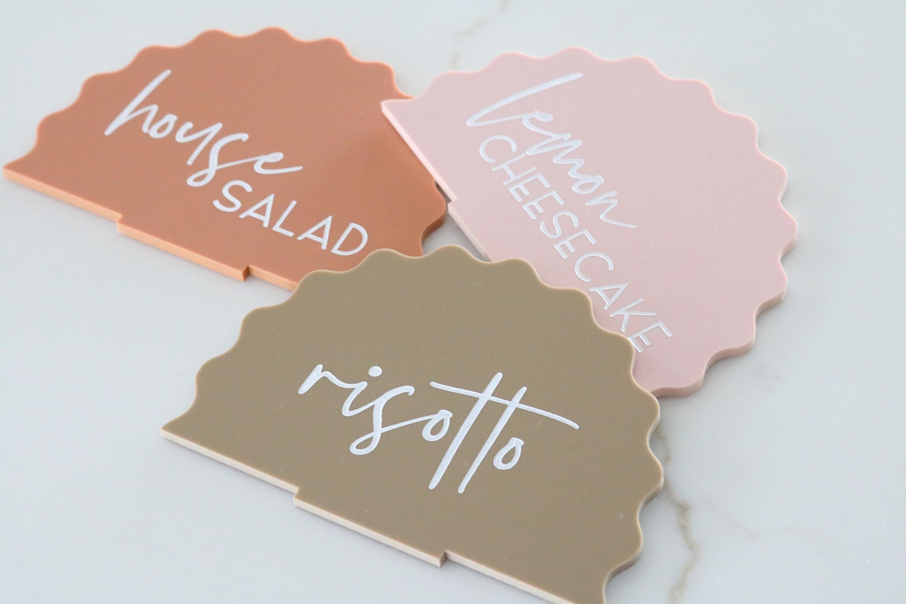 Acrylic Wavy Arch Food Buffet Sign | Acrylic Wedding Sign | Wedding ...