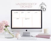 calligraphy desktop wallpaper organizer background | desktop planner | business organizer | digital desktop background | wallpaper planner