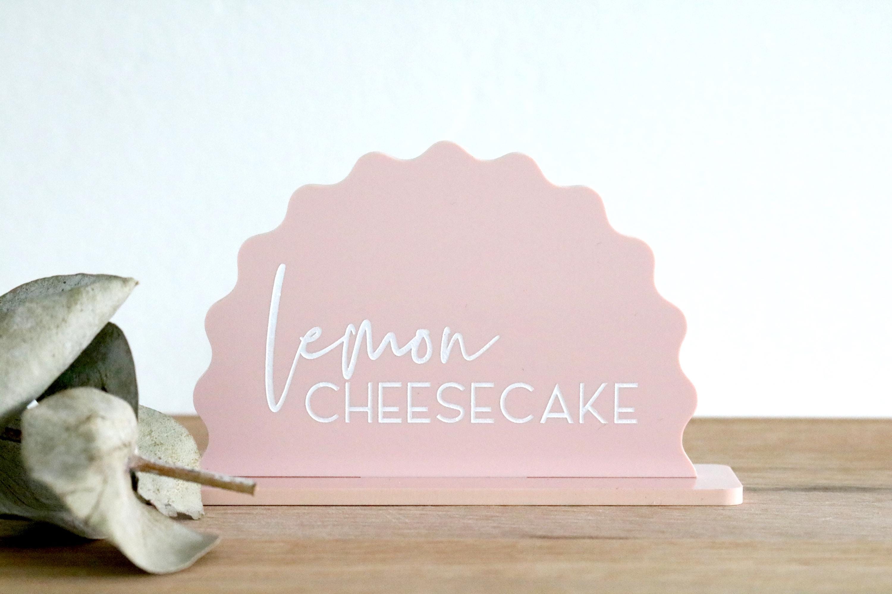 Acrylic Wavy Arch Food Buffet Sign | Acrylic Wedding Sign | Wedding ...